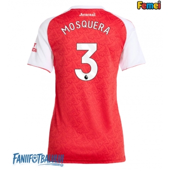 Arsenal Cristhian Mosquera #3 Tricou Fotbal Replică 2025-26 Femei Acasa